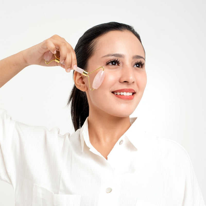 Facial Roller Rose Quartz
