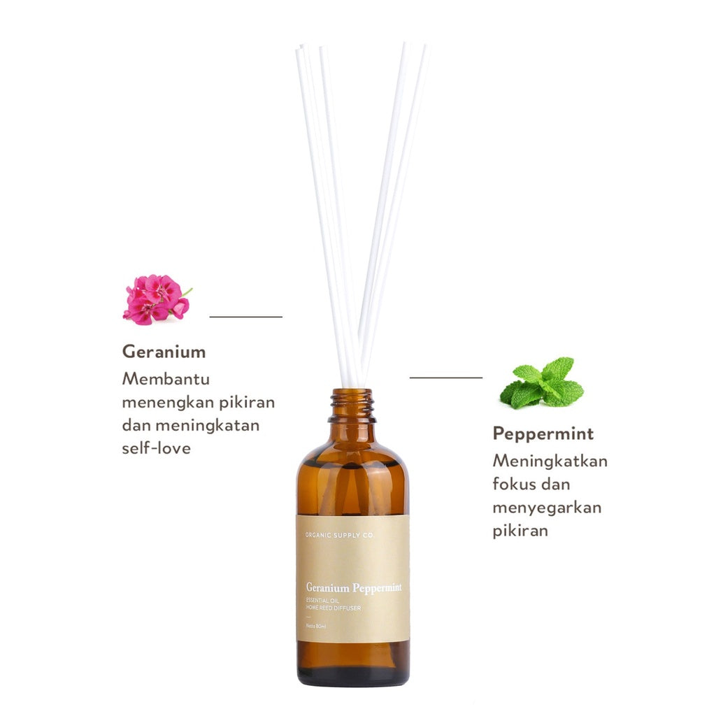 Geranium+Peppermint Reed Diffuser