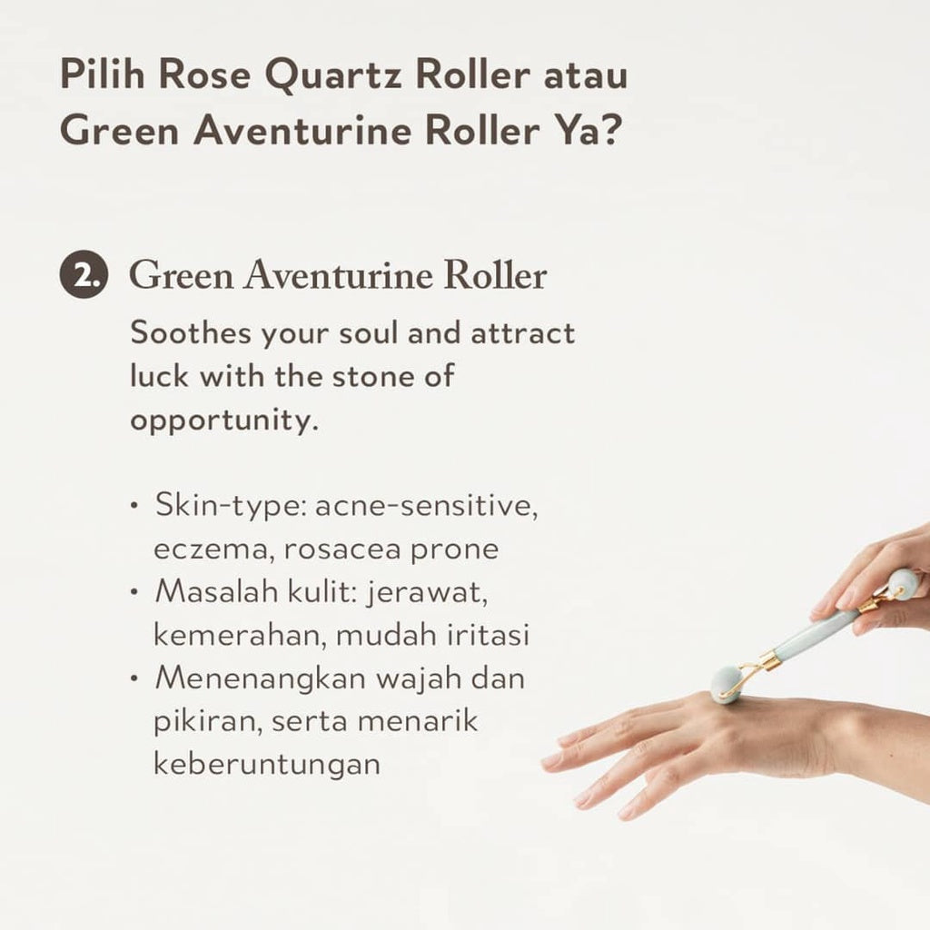 Facial Roller Green Aventurine