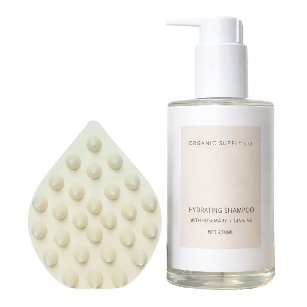 Hydrating Shampoo & Scalp Massage Silicon Bundle